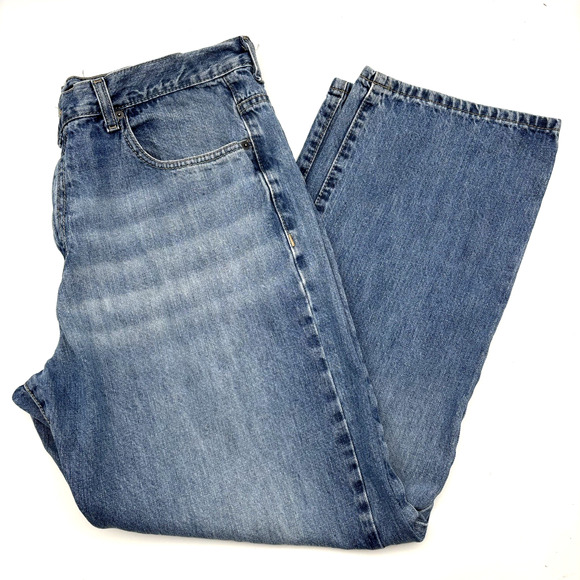 Vintage 00s Calvin Klein Relaxed Straight Medium Wash Jeans 38x30 Made in Mexico - Picture 14 of 15